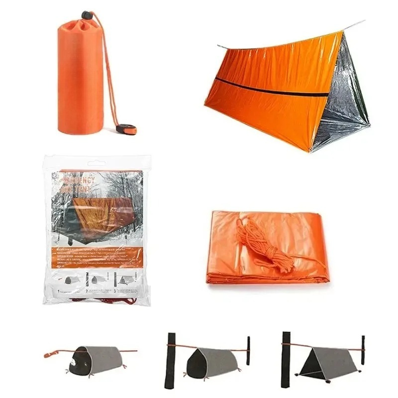خيمة طوارئ لشخصين مع طقم نجاة، - مراجعة Emergency Mylar Tent وسعره