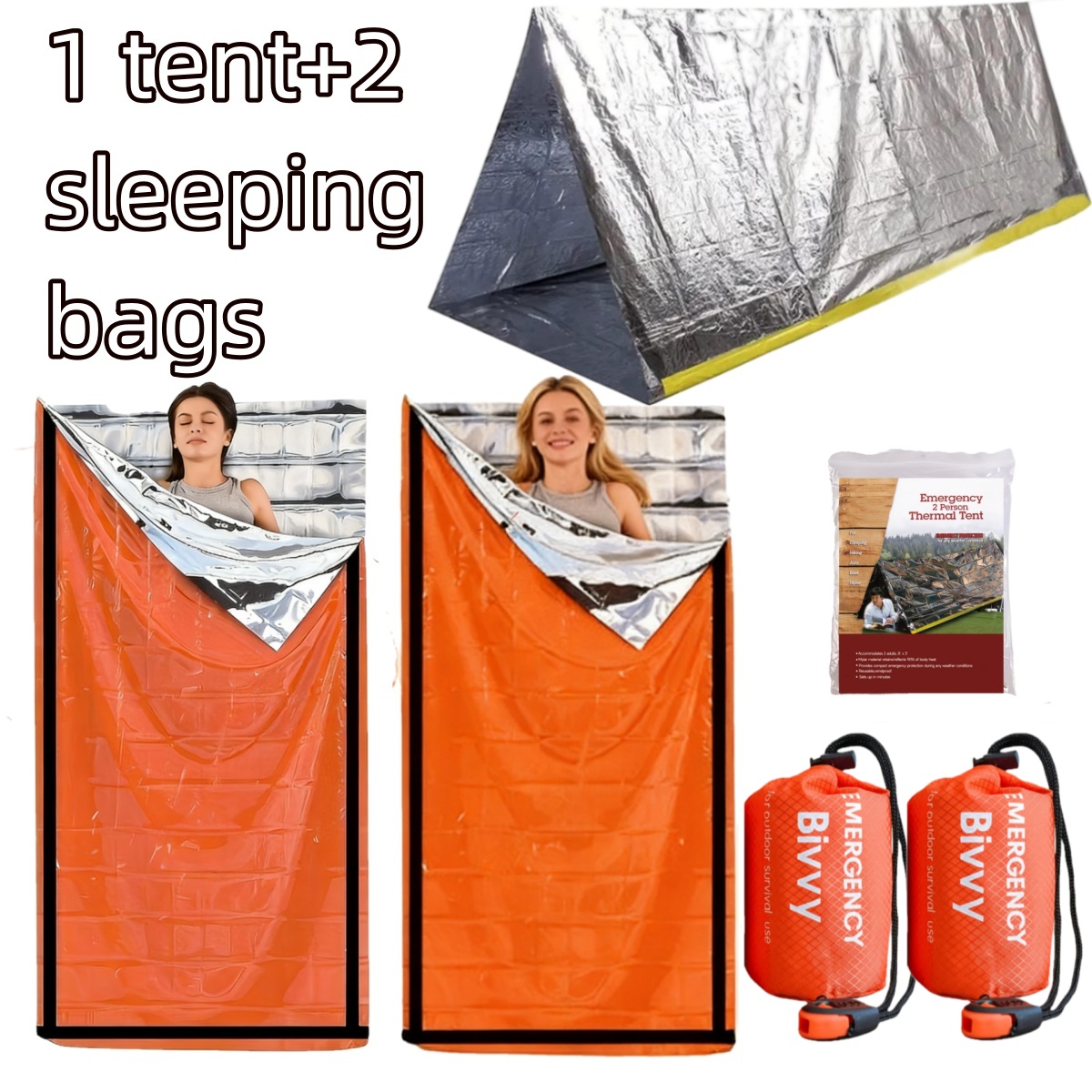 خيمة حرارية مدمجة للطوارئ وحقي - مراجعة Emergency Mylar Tent وسعره